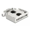 Delock Fiber Optic Distribution Box for DIN rail 8 port pilkas, Piggy-back connector, Straight, Female, Metal, 126 mm