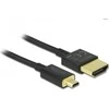 Kabelis Delock Juodas HDMI Micro - HDMI 2m (84783)