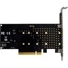 Delock „InLine® PCIe“ kortelė su 2 vidinėmis NVMe M.2 M rakto jungtimis – bifurkacija, PCIe x8