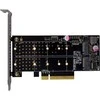 Delock „InLine® PCIe“ kortelė su 2 vidinėmis NVMe M.2 M rakto jungtimis – bifurkacija, PCIe x8
