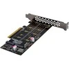 Delock „InLine® PCIe“ kortelė su 2 vidinėmis NVMe M.2 M rakto jungtimis – bifurkacija, PCIe x8