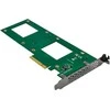 Delock „InLine® PCIe“ plokštė su 2 vidinėmis U.2 NVMe SFF-8639 jungtimis – dvišakė, PCIe x8, plona
