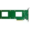 Delock „InLine® PCIe“ plokštė su 2 vidinėmis U.2 NVMe SFF-8639 jungtimis – dvišakė, PCIe x8, plona