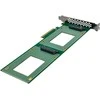 Delock „InLine® PCIe“ plokštė su 2 vidinėmis U.2 NVMe SFF-8639 jungtimis – dvišakė, PCIe x8, plona