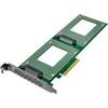 Delock „InLine® PCIe“ plokštė su 2 vidinėmis U.2 NVMe SFF-8639 jungtimis – dvišakė, PCIe x8, plona