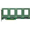 Delock „InLine® PCIe“ plokštė su 4 vidinėmis U.2 NVMe SFF-8639 jungtimis – dvišakis pajungimas, PCIe x16