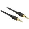 DeLock 85598 lizdo kabelis 3,5 mm lizdas 4 kontaktų kištukas / kištukas 2 m juodas