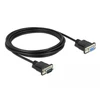 Delock Seriell Kabelis RS-232 Sub-D9 Stecker zu Buchse mit 3 m