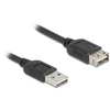 Delock - Kabelis przedłużający USB - USB (M) odwracalny do USB (W) odwracalny - USB 2.0 - 5 m - easy USB - juoda (81515)