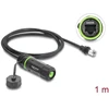 Delock Kabelis RJ45 Wtyk do RJ45 Lizdas Cat.6 do montażu su M20 x 1,5 mm Gwintem i Obudową kompatybilny su Starlink IP68 pyło- i neperšlampamas 1 m juoda (90681)