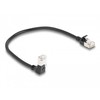 Delock DeLOCK Kabelis sieciowy RJ45 Cat.6A S/FTP Slim w dół pod kątem 90/prosty 0,25 m juoda