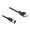 DELOCK M12 adapterio kabelis, D kodavimo, 4 kontaktų BU į RJ45, ST, 50 cm