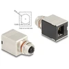Delock M12 Adapteris X-kodowany 8 Pin gniazdo do RJ45 gniazdo Cat.6A STP ekranowany prosty (60087)