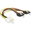 Delock Molex - SATA x2, 0.2m, Multicolor (85237)