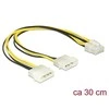 Delock Molex x2 – ATX / EPS 8 kontaktų, 0,3 m, Geltona (85453)