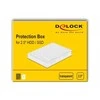 „DeLOCK“ apsauginė dėžutė 2,5 colio HDD / SSD diskui, skaidri, dangtelis, plastikinis, skaidrus, 2,5 colio, 80 mm, 105 mm