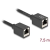 Delock Przedłużacz sieciowy RJ45 żeński-żeński Cat.6A S/FTP 7.5 m Juodas (90334)