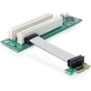 Delock Riser Karte PCI Express x1 > 2 x PCI mit flexiblem Kabelis 9 cm links gerichtet