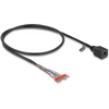 „DeLOCK“ kabelis RJ45 lizdas į laidų antgalius, Cat.5e, 50 cm, juodas, 0,5 m, Cat5e, RJ-45, juodas