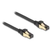 Delock DeLOCK Kabelis sieciowy RJ45 Cat.6A męski na męski S/FTP juoda 30 cm su podstawowym kablem Cat.7 odpowiedni do użytku przemysłowego i zewnętrznego
