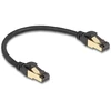 Delock DeLOCK Kabelis sieciowy RJ45 Cat.6A męski na męski S/FTP juoda 30 cm su podstawowym kablem Cat.7 odpowiedni do użytku przemysłowego i zewnętrznego
