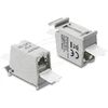 Delock RJ45 jungtis Cat.6A lizdas į lizdą su apsauga nuo dulkių montavimui ant bėgelio ekranuota juoda / balta