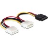 Delock SATA 15- pin - Molex x2, 0,16m, Multicolor (60103)