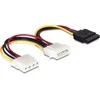 Delock SATA 15- pin - Molex x2, 0,16m, Multicolor (60103)