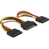 Delock SATA 15 kontaktų – SATA 15 kontaktų x2, 0,15 m, daugiaspalvis (60143)
