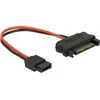 Delock SATA 15-pin - SATA 6-pin, 0.1m, Raudona (84873)