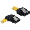 DELOCK Cable SATA 30cm geltonas kairysis/tiesus metalinis