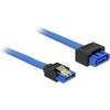 DELOCK ilgintuvas SATA 6 Gb/s lizdas tiesus > SATA kištukas tiesus 50cm mėlynas skląsčio tipas