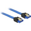 DELOCK Cable SATA 6 Gb/s lizdas tiesus > SATA lizdas tiesus 70cm mėlynas su auksiniais spaustukais