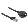 Delock DeLOCK Przedłużacz kabla sieciowego S/FTP RJ45 męski do RJ45 żeński Cat.6A 25 cm juoda