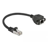 Delock DeLOCK Przedłużacz kabla sieciowego S/FTP RJ45 męski do RJ45 żeński Cat.6A 25 cm juoda