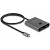 DLC DeLOCK 11500 sąsajos šakotuvas USB 3.2 Gen 2 (3.1 Gen 2) Type-C 10000 Mbit/ai Pilka