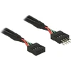 PRZEDŁUŻACZ USB PIN HEADER M/F 10 PIN 2.0 10CM JUODA DELOCK