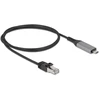 Delock Kabelis USB Type-C™ do RJ45 Gigabit Ethernet 1 m Antracytowy, Juodas (60759)