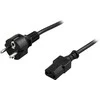 DELTACO kabelis, CEE 7/7 - IEC C13, 1m DEL-109L