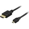 Kabelis DELTACO 4K, Ultra HD 60Hz, HDMI-A, Micro HDMI, 1m, juodas / HDMI-1013