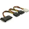 Adapteris DELTACO 4 kontaktų, 2x15 kontaktų ATA, 15cm / SATA-16