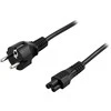DELTACO kabelis CEE 7/7 IEC 60320 C5 , max 250V / 2.5A, 0.2m, juodasc DEL-109C-20