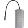 USB-C jungčių stotelė DELTACO, 9in1, 3x USB-A, SD/Micro SD, RJ45, HDMI, VGA, sidabrinė / USBC-HDMI25 / 1902420
