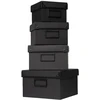 Gift Boxes Set Depot: DEPOT, GWP Cardboard Box, Juodas, 13 x 13 x 9 cm + DEPOT, GWP Cardboard Box, Juodas, 15.5 x 15.5 x 10 cm + D