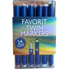 Derwent Favorit Twin Markers, Dual 2-i-1 tusch - 24 stk i æske