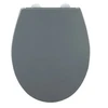 WENKO toilet seat with wall buffer, 37 x 44.5 cm, pilka