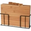 Pjaustymo lentelė Excellent Houseware medinė, 4 vnt. su stovu