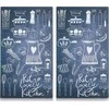 PIECES LOVELY KITCHEN stiklinės apsauginės plokštės viryklei — 2 vnt, ZELLER