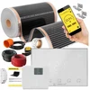 Devi Rinkinys IR Sidabrinis 160W 24m²,szer.50cm +Gemini Baltas (5904890245464)