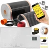 Devi Rinkinys IR Sidabrinis 160W 2,5m²,szer.50cm +Gemini Baltas (5904890245310)